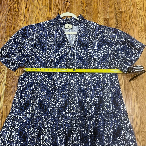 Tuckernuck XXL Crawford Dress Blue White Floral Ruffle Mini - Picture 7 of 8